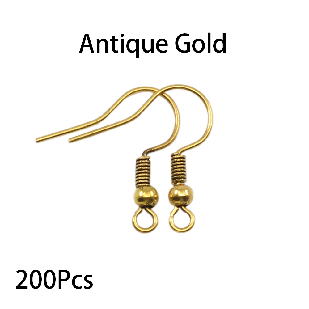 St.kunkka 200 cái / túi Hợp kim móc tai 18mm Phụ kiện làm bông tai