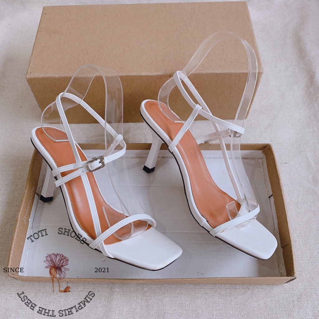 SANDAL CAO GÓT TOTIIE SHOES THỜI TRANG - GIÀY CAO GÓT DÂY MẢNH 5 PHÂN QUAI CÀI G2107020