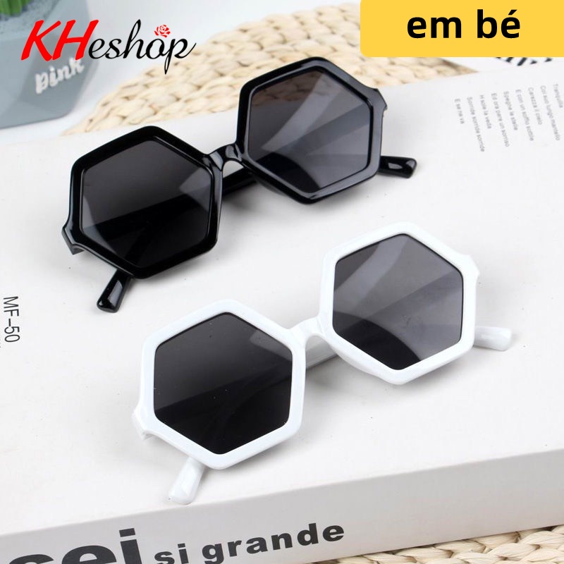 Kính Râm, Kính Mát Lục Giác 6 màu Cho Bé Trai Bé Gái siêu hót nhất 2021 chống Uv cực tốt, thời trang  mã Y1583