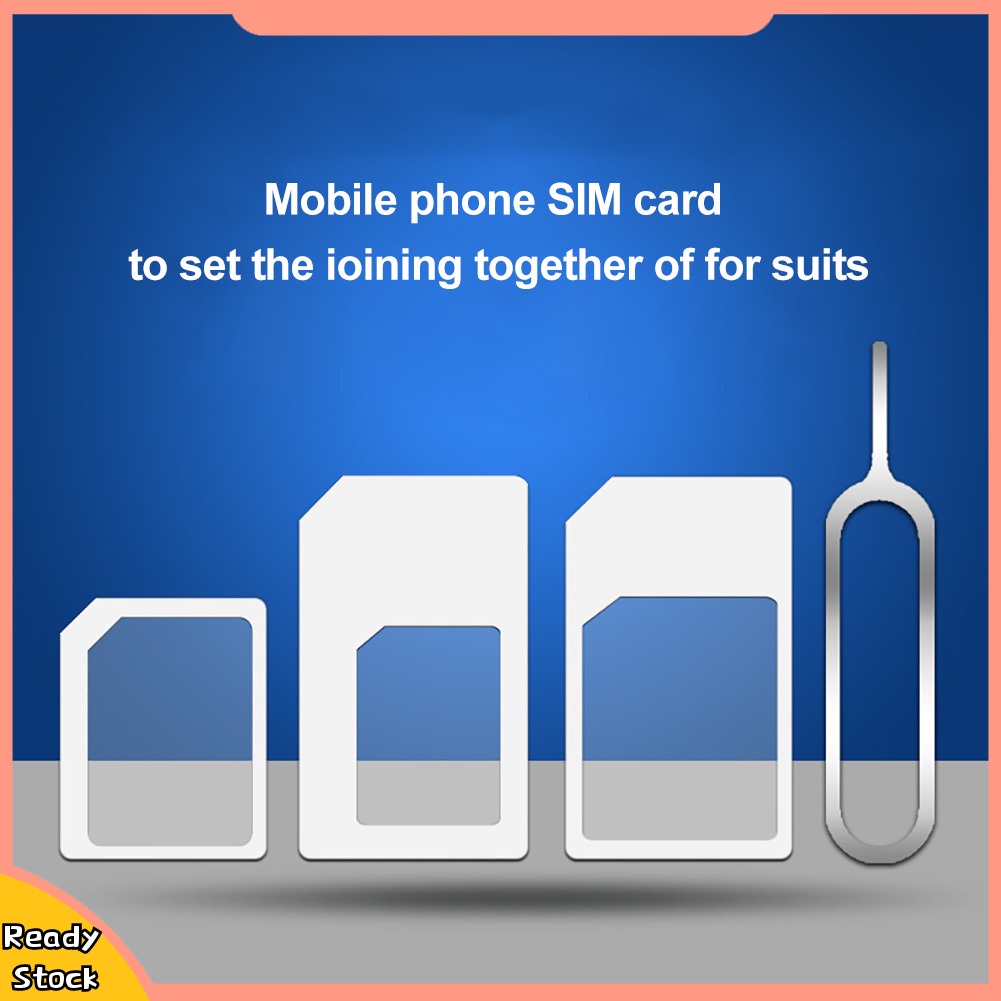 Bộ 4 đầu chuyển đổi thẻ SIM sang Micro/Standard thông dụng cho điện thoại