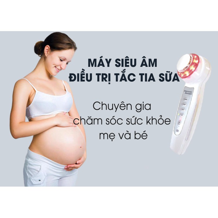 Máy siêu âm cầm tay 3 trong 1 KUM 048 - Trị liệu tắc tia sữa, kết hợp chăm sóc da với công nghệ ION và đèn LED ánh sáng