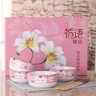 Bộ Chén Đũa Sứ Nhật Bản Quà Tặng Cao Cấp