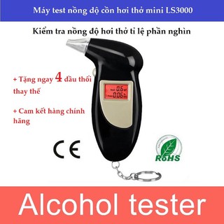 [Miễn phí vận chuyển 50k] (Hot) Máy test nồng độ cồn trong hơi thở mini LS3000 (Tặng kèm 4 đầu thổi)