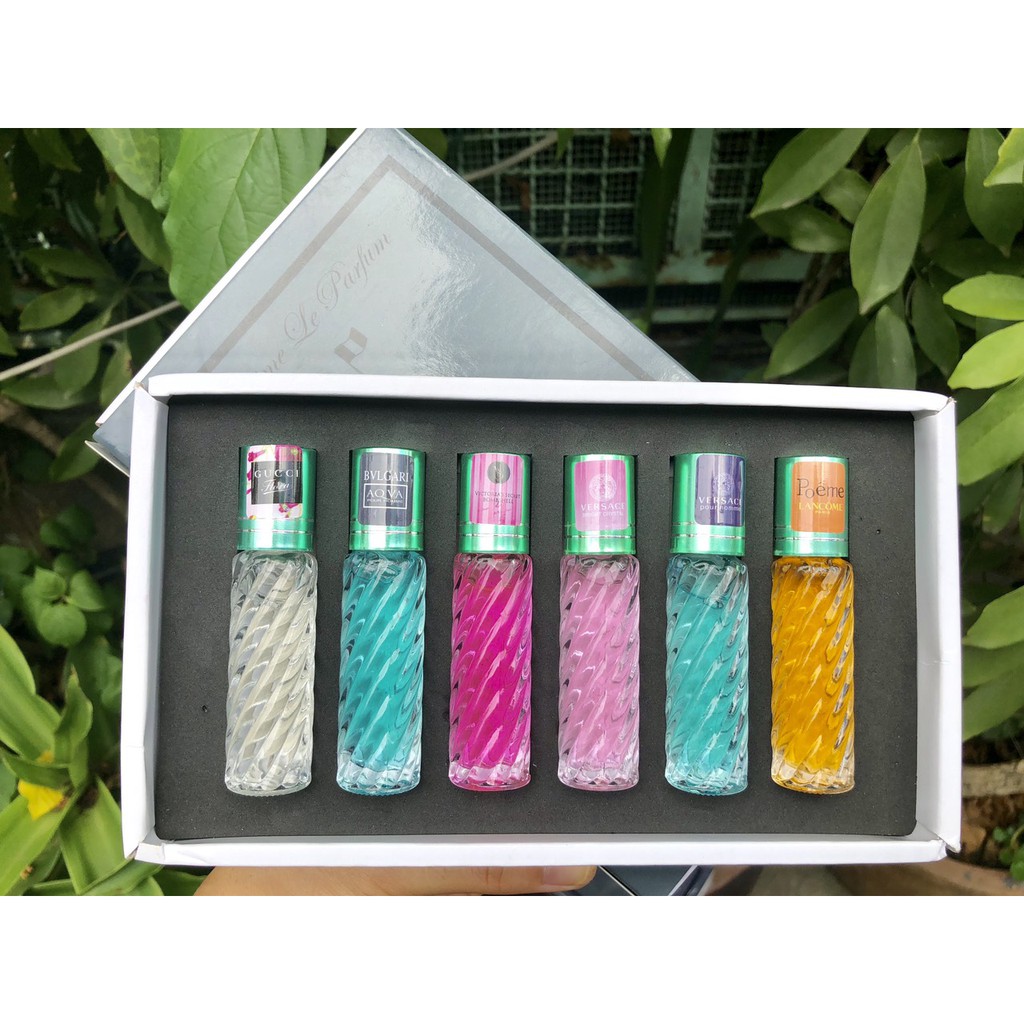 Set 6 chai nước hoa Pháp dạng lăn x15ml