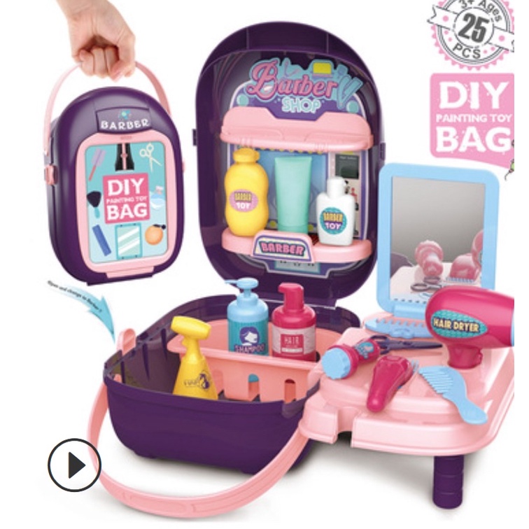 [Hàng sẵn]Bộ đồ chơi vali dụng cụ trang điểm-làm kem-y tế nhỏ gọn xinh xắn