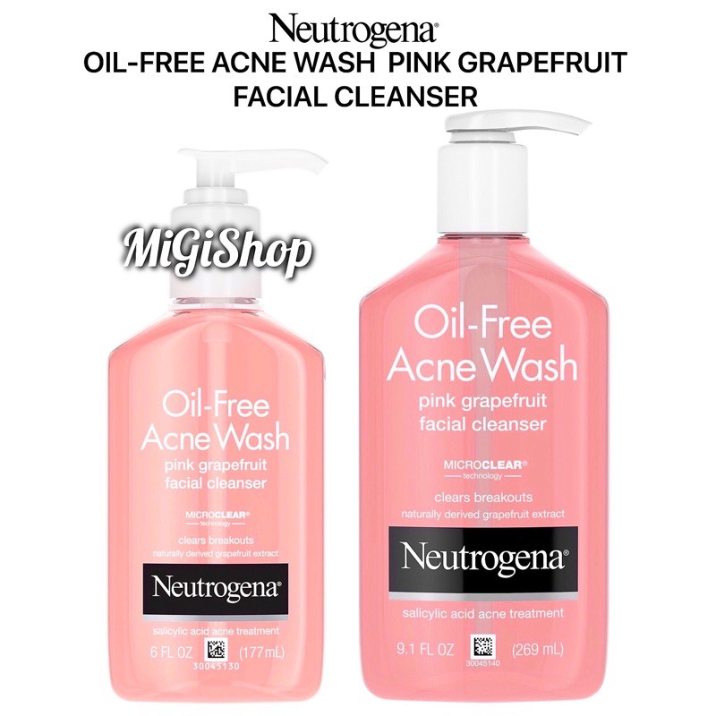Sữa Rửa Mặt Neutrogena Oil Free Acne Wash Pink Grapefruit