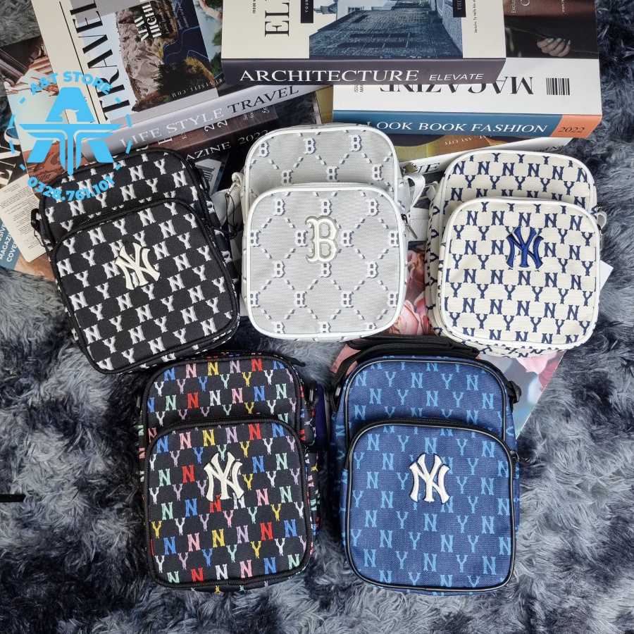 Túi Đeo Chéo MLB NY Vintage Đen Mini Bag Black Full Tag Code