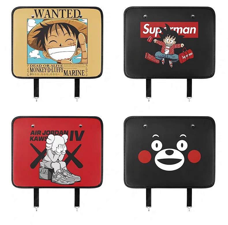 Đệm họa tiết hoạt hình chống bụi bẩn và những va đập từ trẻ em cho mặt sau ghế ô tô 7C8U