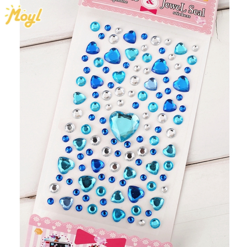 Tờ sticker acrylic pha lê trang trí điện thoại