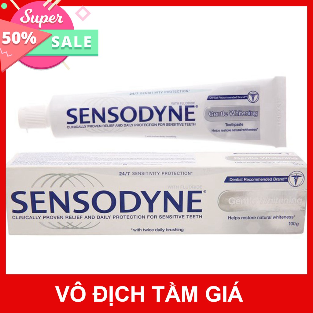 [Sale 1k giá hủy duyệt] [HÀNG CHÍNH HÃNG_FREESHIP] [DATE MỚI]Kem đánh răng chống ê buốc sensođyne 100gr-Cam kết chuẩn