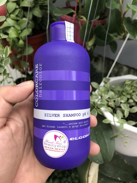 Best SellerDầu gội khử vàng dành cho tóc tẩy trắng, tóc bạch kim Silver Shampoo Elgon 300ml