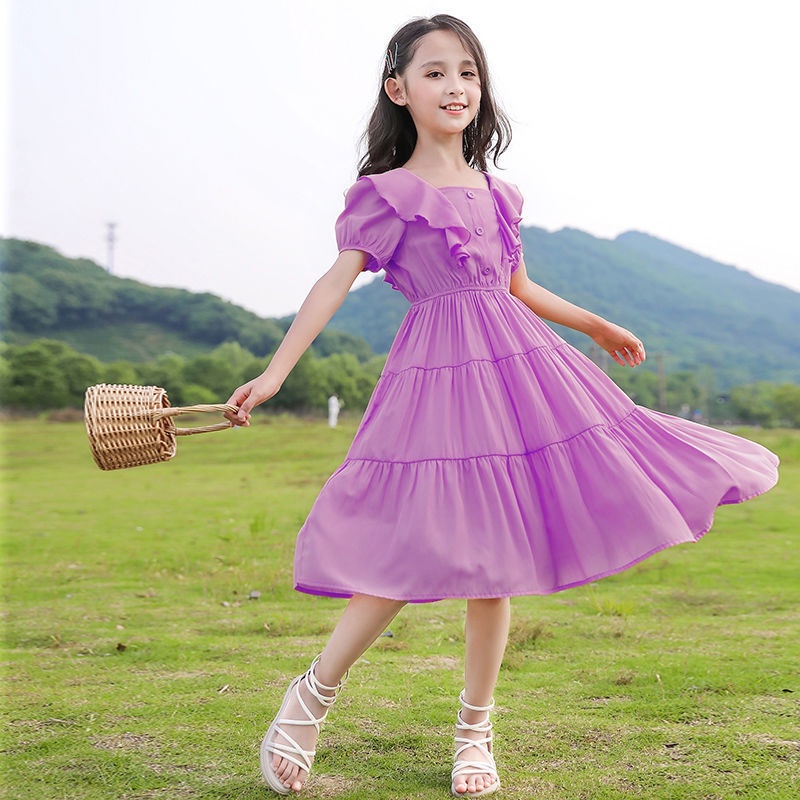 Đầm Công Chúa Phong Cách Phương Tây Thời Trang Mùa Hè Mới 2021 Dành Cho Bé Gái 6 7 8 9 Tuổi