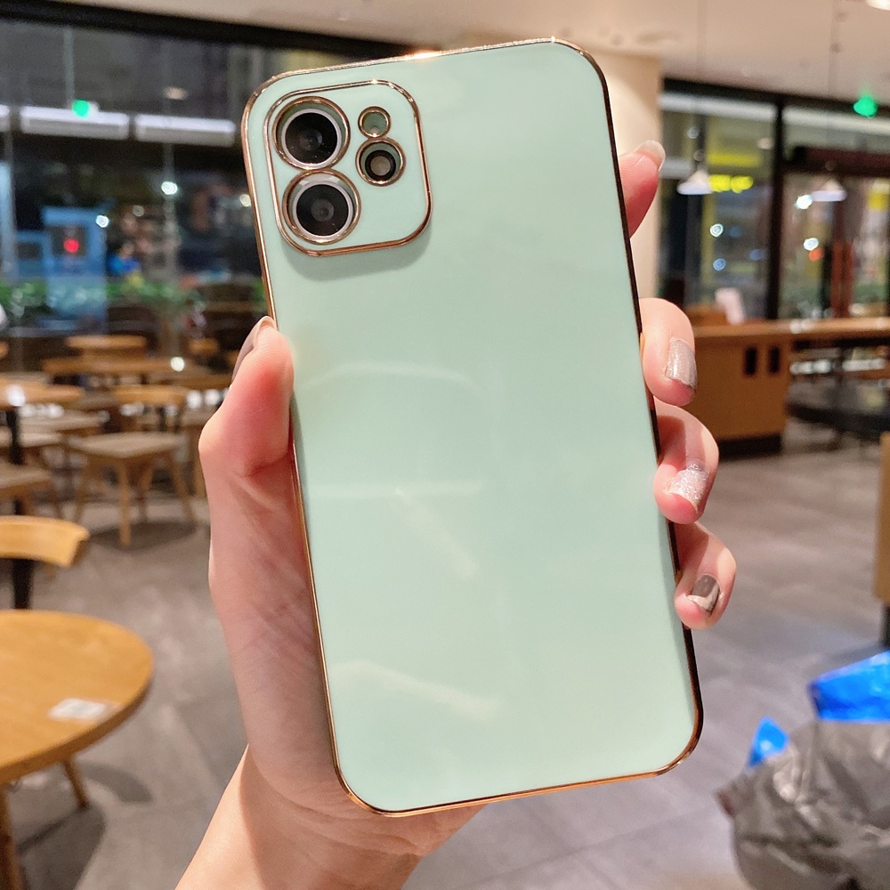 Ốp điện thoại TPU mạ màu trơn sang trọng thích hợp cho Iphone 12 11 Pro Max Xs Max Xr X 8 7 Plus