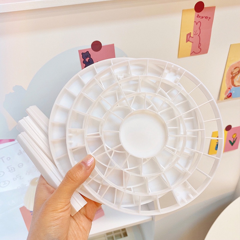 Hộp Đựng Cọ Trang Điểm Cỡ Lớn Đa Năng Màu Trắng Dễ Lắp Đặt