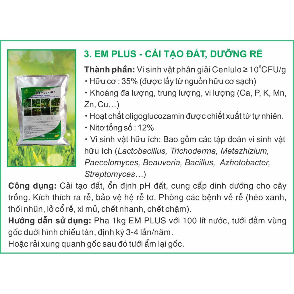 CHẾ PHẨM SINH HỌC EM PLUS - HLC.Hàng công ty chính hãng