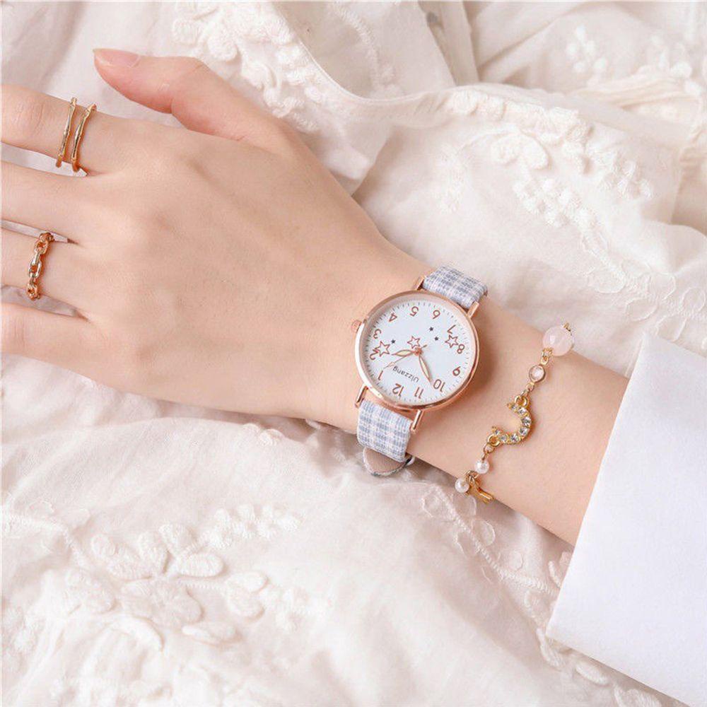 Đồng Hồ Đeo Tay Daes Dây Da PU Phối Hợp Kim Thiết Kế Đơn Giản Phong Cách Hàn Quốc Cho Bé