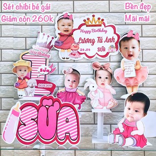Chibi sinh nhật cho bé gái - Nhiều mẫu