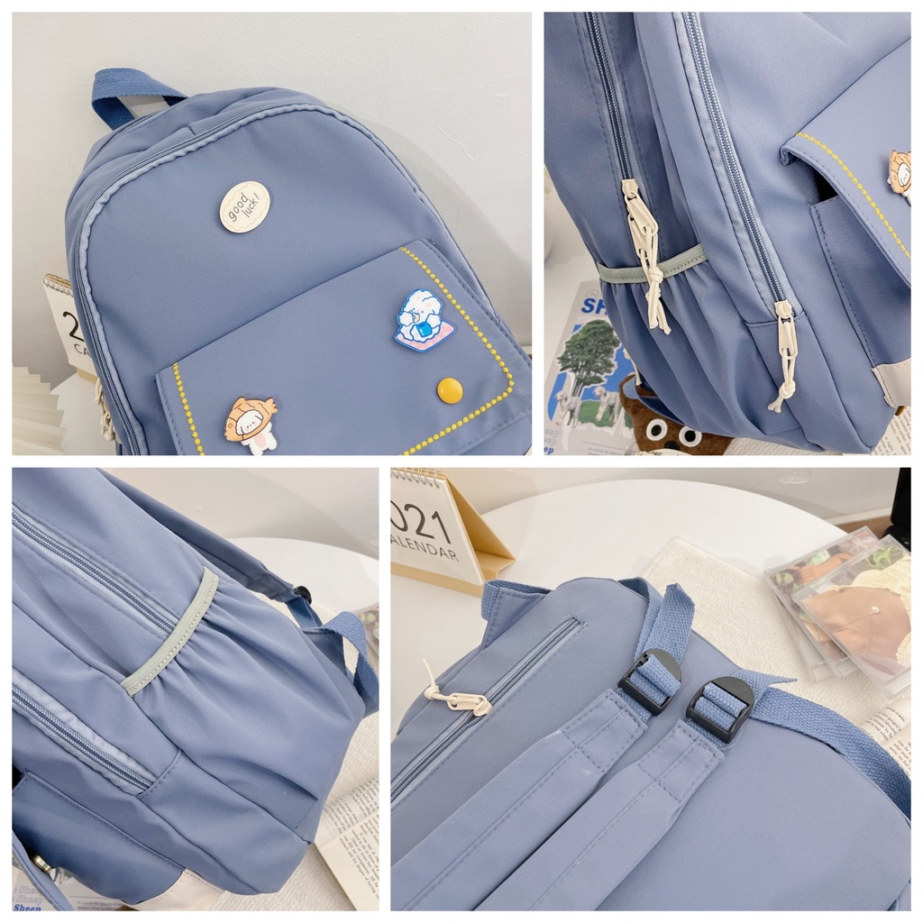 Balo đi học nam nữ Ulzzang, balo unisex thời trang Hàn Quốc dễ thương