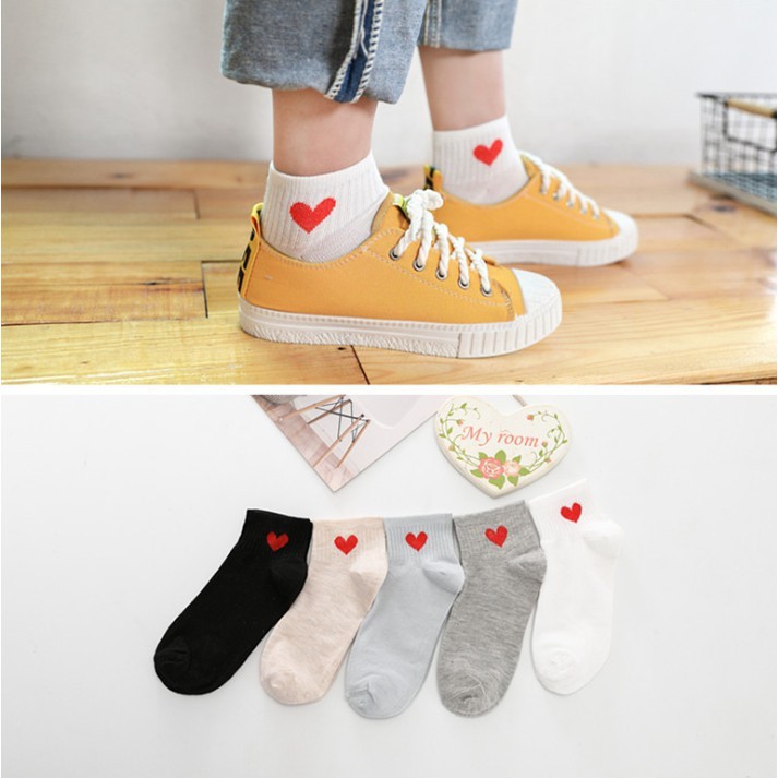 Set 10 đôi tất Nữ Cổ Ngắn Hàn Quốc Cotton Thoáng Mát
