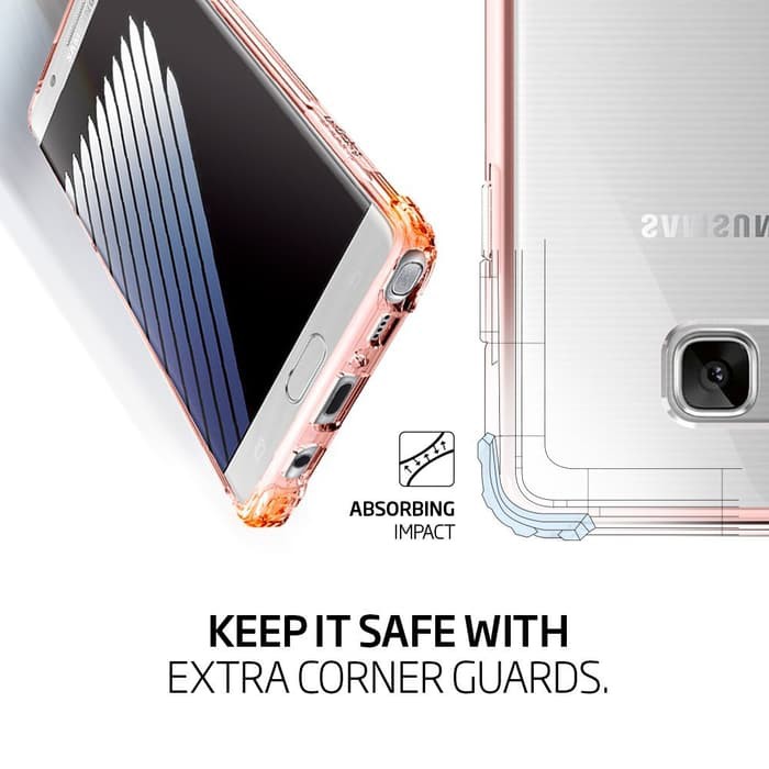Spigen Ốp Lưng Trong Suốt Họa Tiết Hoa Hồng Cho Samsung Galaxy Note Fe / Samsung Galaxy Note 7