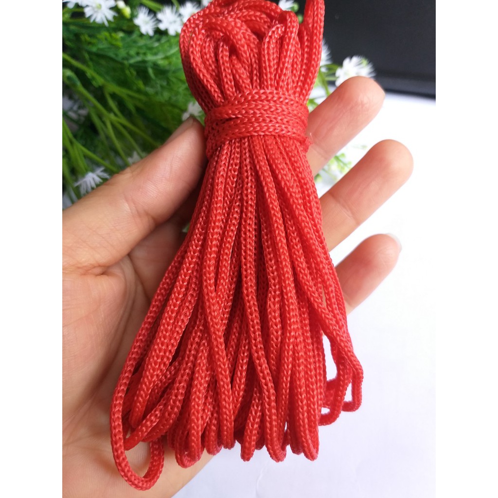 10 MET DÂY DÙ 3MM,DÂY LÀM VÒNG LOẠI 1, LÀM MÓC KHÓA,TẾT VÒNG HANDMADE, LÀM VÒNG ĐÔI, NHÓM