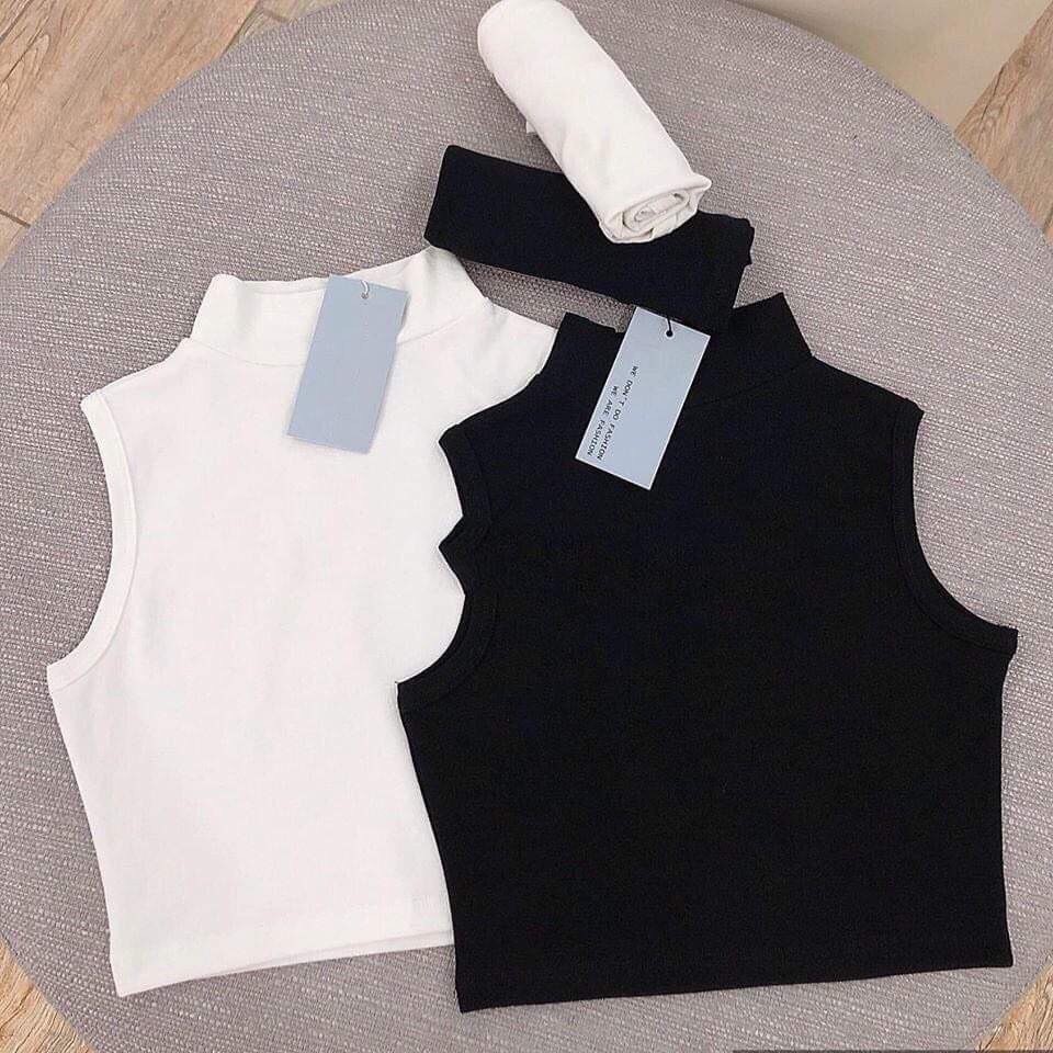 [Mã FAMAYWA giảm 10K đơn 50K] Áo ba lỗ cổ cao form croptop cho nàng cá tính | BigBuy360 - bigbuy360.vn