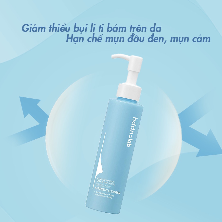 Dầu Tẩy Trang Lực Hút Nam Châm Hddn Lab Brand New Magnetic Cleanser Đánh Tan Bụi Bẩn Lớp Trang Điểm Mà Không Cần Chà Xát