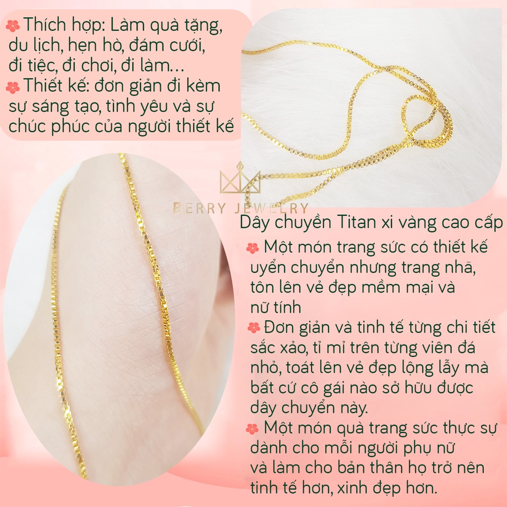 Dây Chuyền Nữ Mẫu Vòng Cổ Dây Trơn Basic Dạng Mì Hạt Thời Trang Thiết Kế Cao Cấp B21DCV5