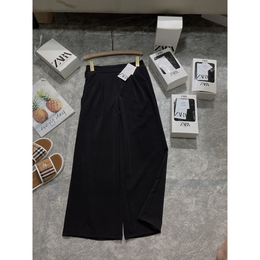 Quần ống xuông rộng chất tuyết mưa có chun sau dễ mặc Quần culottes thời trang