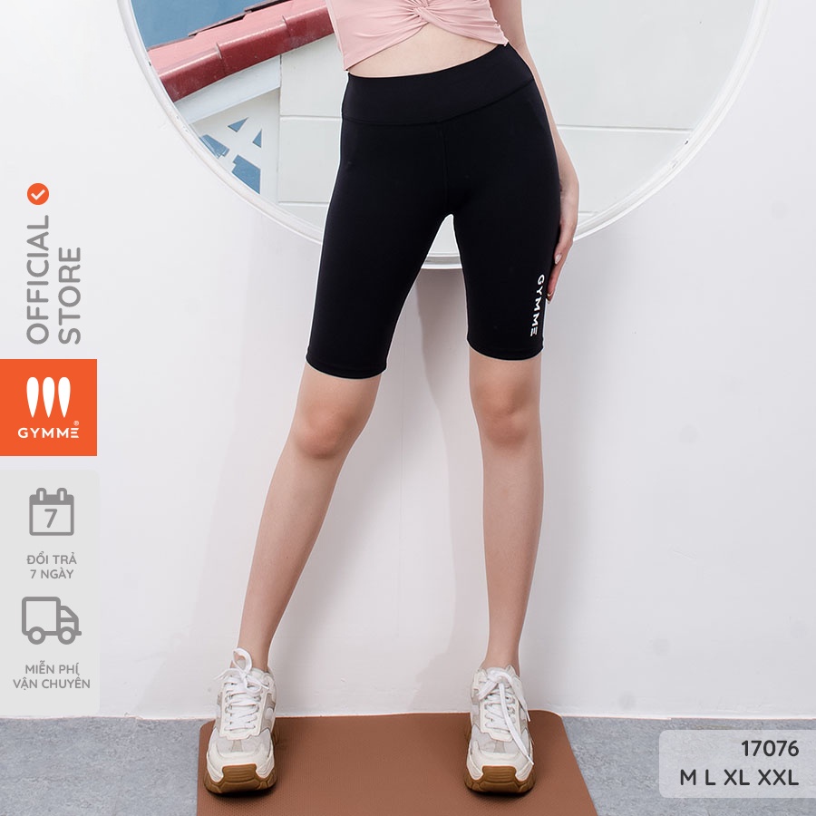 Quần tập gym yoga nữ GYMME lửng cạp cao nâng mông form thể thao ôm sát dáng slimfit - 17076