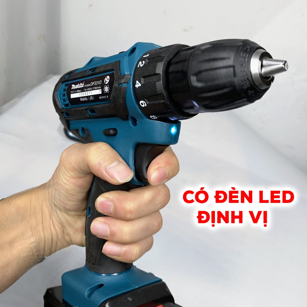 [TẶNG MŨI KHOAN + MŨI BẮT VÍT ] Máy khoan Pin Vuông MAKITA 21V KB - Máy khoan cầm tay - Máy bắt vít, khoan gỗ