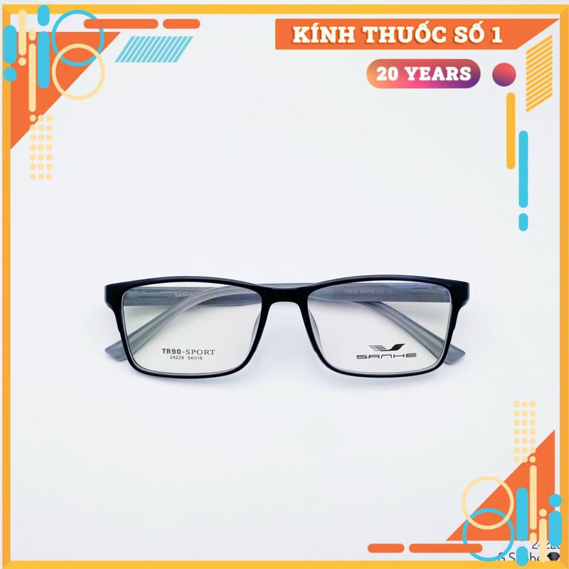 Gọng kính cận dáng vuông SANHE nhựa TR90_24229