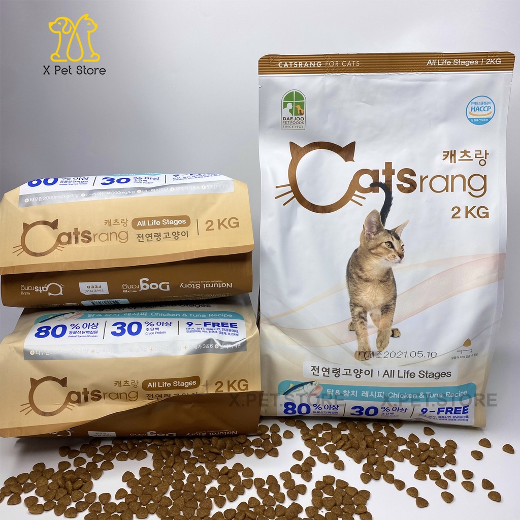 [Mã 44FMCGSALE1 giảm 10% đơn 250K] Catsrang 2kg, Hạt Cho Mèo Chính Hãng