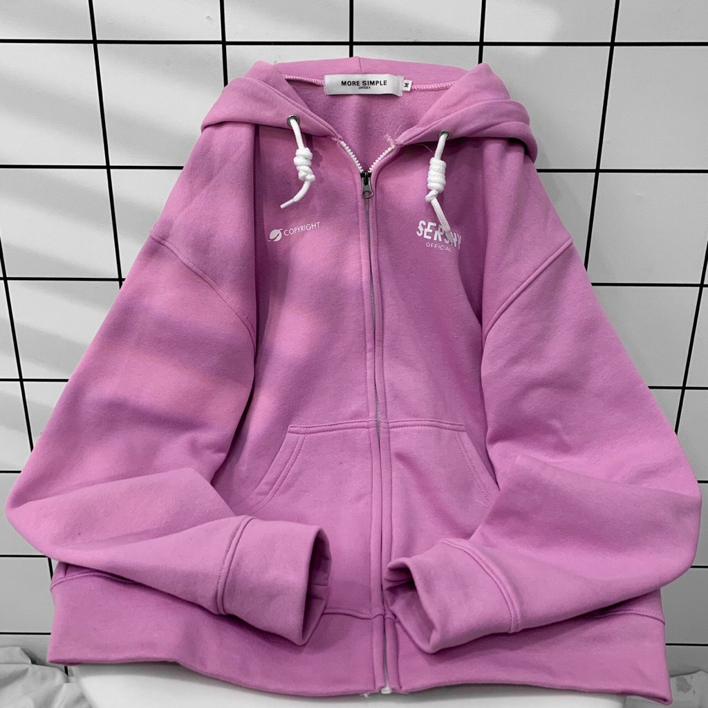 Áo Khoác Hoodie DÂY KÉO SERSHY Form Rộng Vải Nỉ Bông Ulzzang Unisex