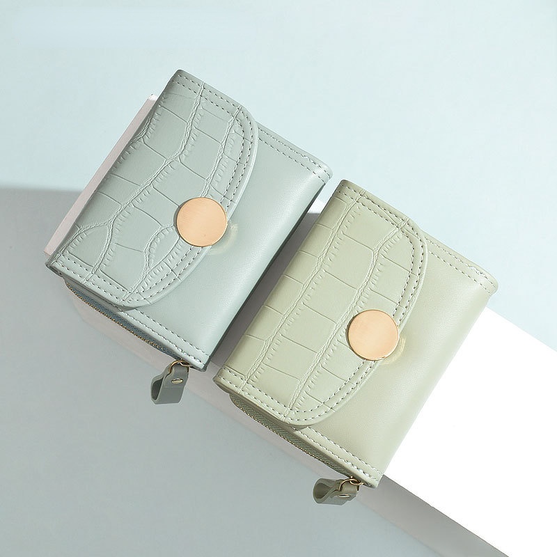 Ví nữ nhiều ngăn bỏ túi Ngắn Da PU cầm tay mini gập nhỏ gọn đẹp thời trang dễ thương cao cấp da giá rẻ ví đựng tiền xuĐa Năng Thiết Kế Xinh Xắn Cho Nữ