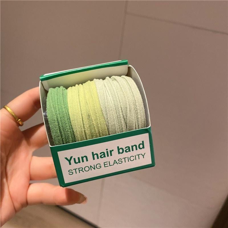 Bộ 5 Dây Buộc Tóc Cao Su Co Giãn Không Đau Đơn Giản Dành Cho Nữ