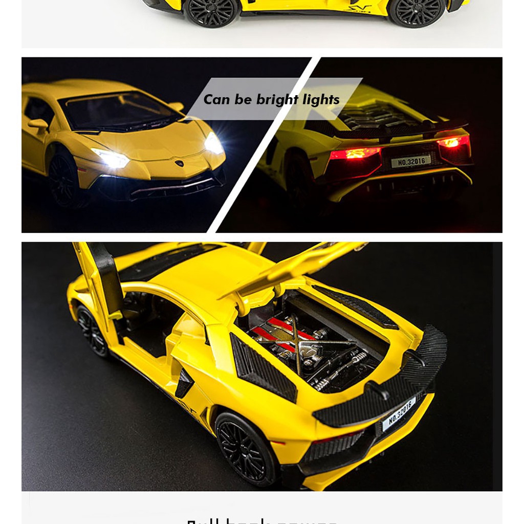【COD】READY!!! Mô hình xe hơi Lamborghini aventador lp750 tỉ lệ 1 / 32 đồ chơi trẻ em