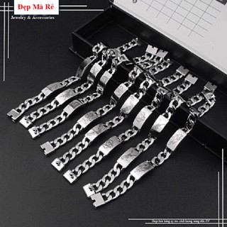 Lắc tay inox nam nhiều kiểu độc lạ - Cam kết 1 đổi 1 nếu đen & gỉ sét