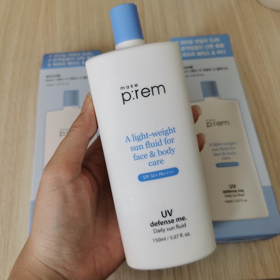 Kem Chống Nắng Vật Lý Phổ Rộng Face &amp; Body Make Prem - SỮA CHỐNG NẮNG P:REM 150ML