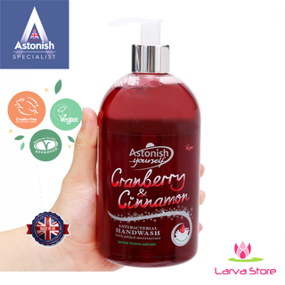 Nước rửa tay diệt khuẩn tinh chất Quế và Nam Việt Quất Astonish C4650 500ml Anh Quốc - Larva Store