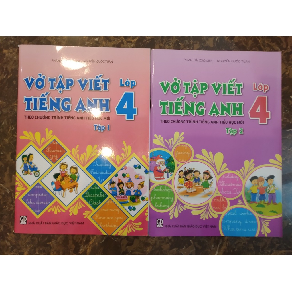Sách - Combo Vở tập viết tiếng anh 4 (Tập 1 + Tập 2) - Theo chương trình mới