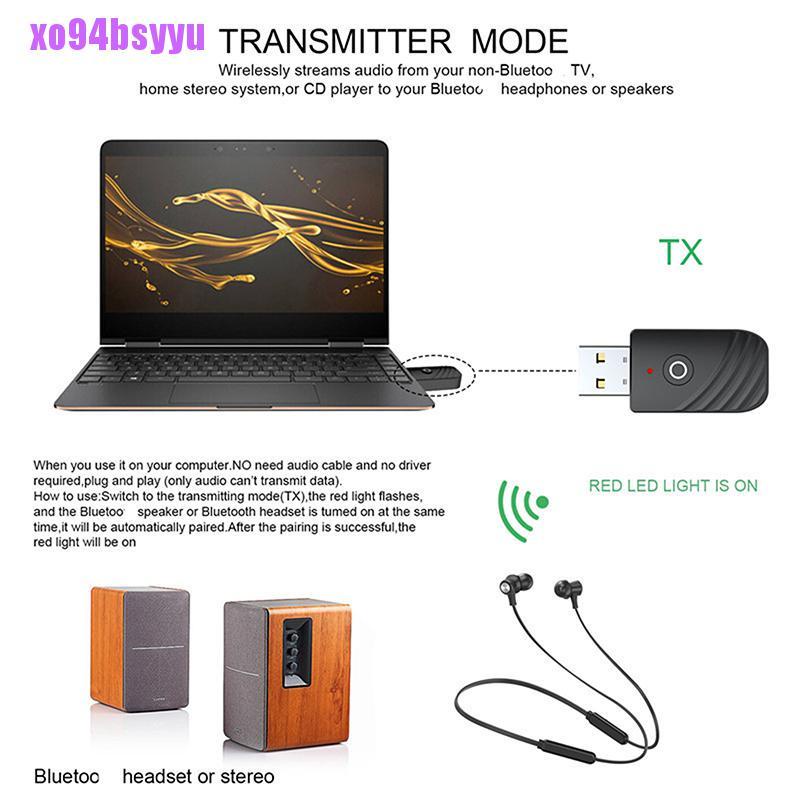 Bộ Thu Phát Âm Thanh Không Dây Xo94Bsyu Usb Bluetooth 5.0 2 Trong 1 Cho Tv / Pc / Xe Hơi