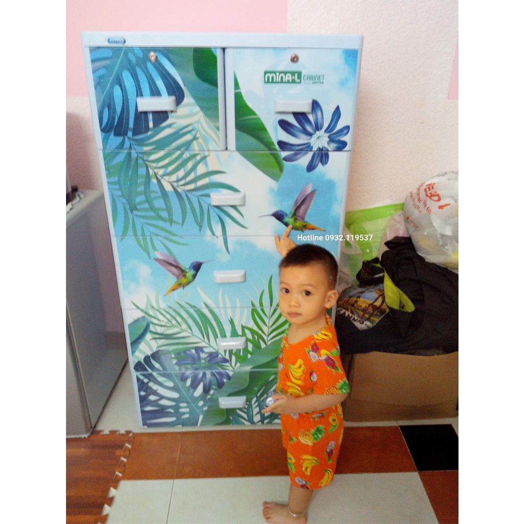 Tủ nhựa duy tân MINA-L Màu HỒNG Size LỚN NHẤT-NHIỀU MẪU XINH