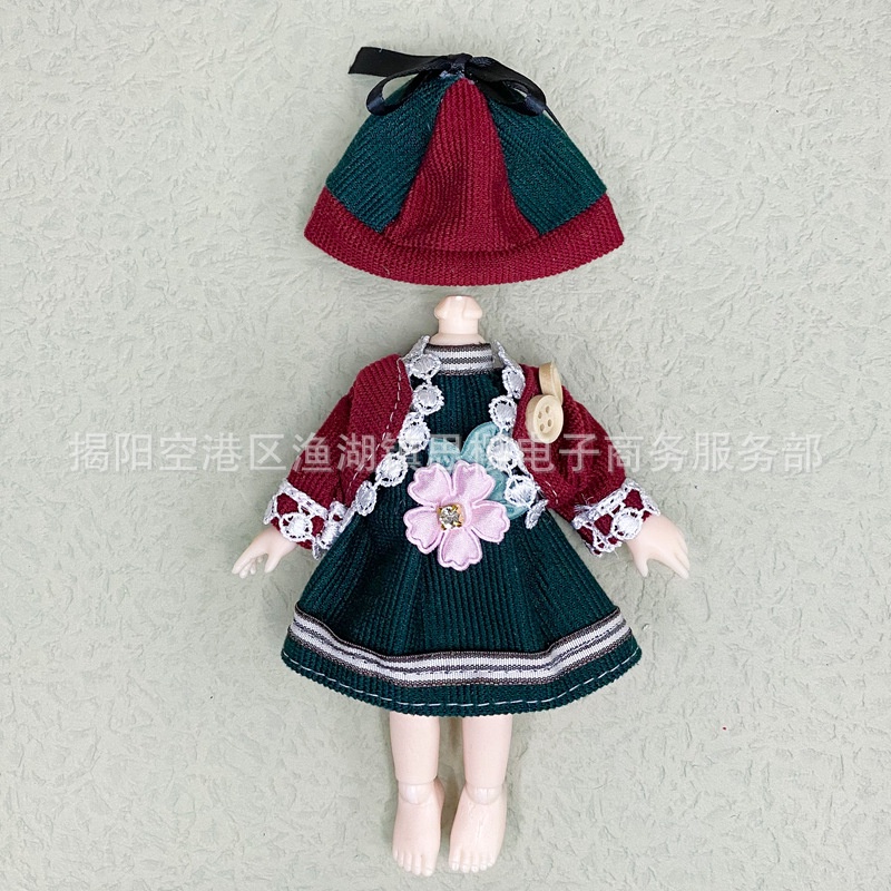 Đầm Đồ Chơi Búp Bê Dễ Thương 16-17 cm Tỉ Lệ 1 / 8
