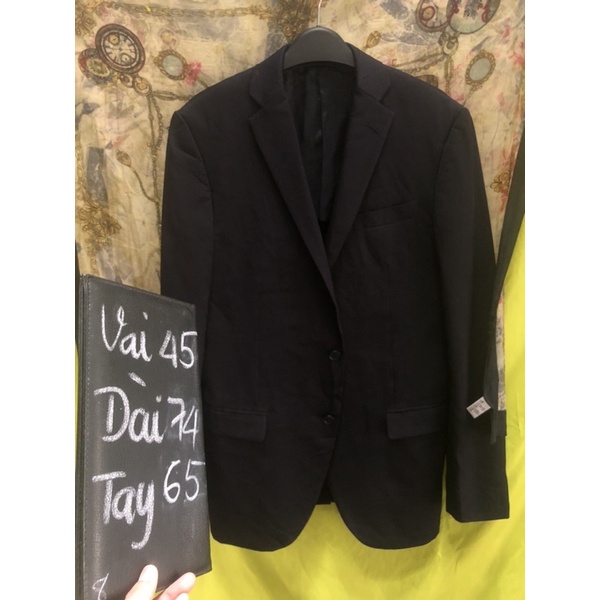 ❣️Áo Vest Blazer Xanh Đen NAM 1 lớp( Hàng Si Nhật Bản)