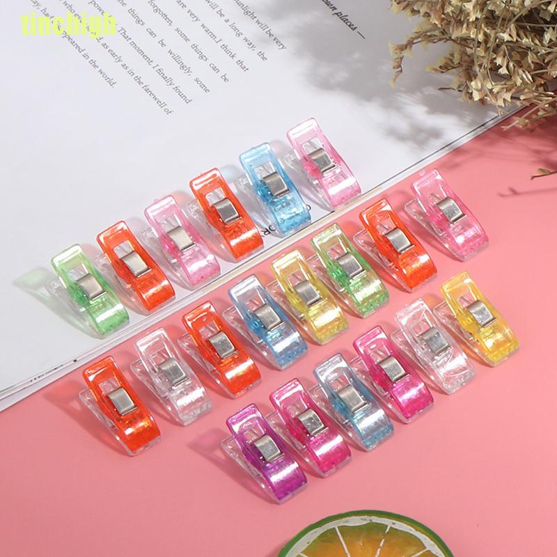 Bộ 20 kẹp nhựa cố định màu sắc hỗn hợp xinh xắn
