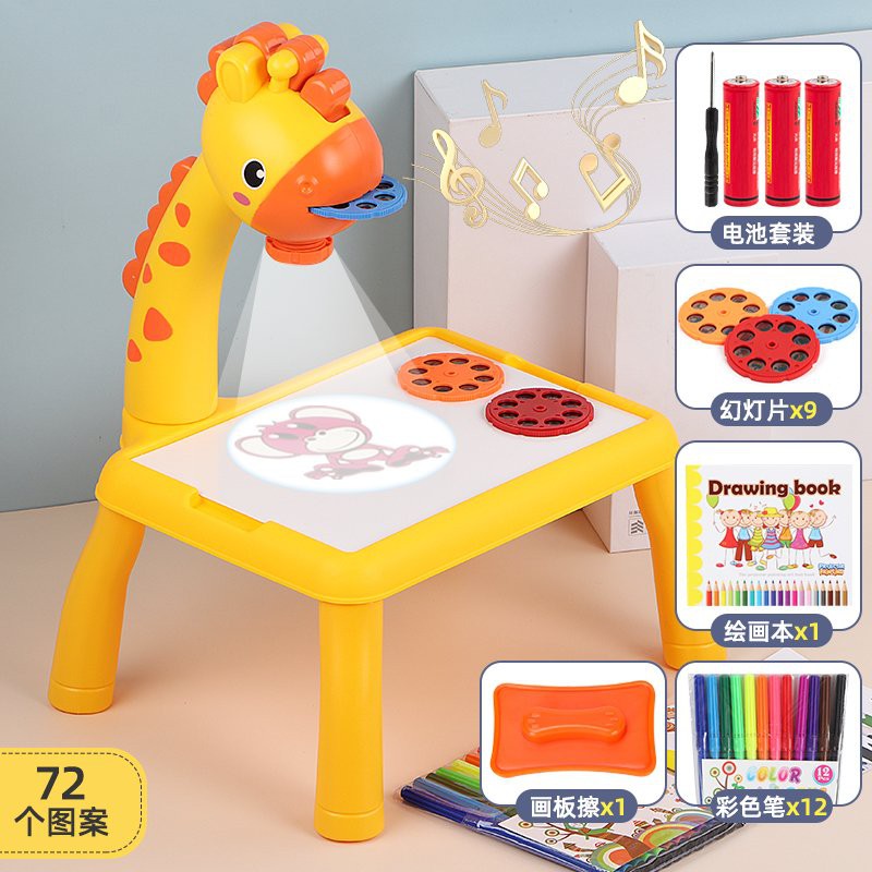 SIÊU HOT - GIAO HỎA TỐC: BÀN MÁY CHIẾU TẬP VẼ CÓ NHẠC CHO BÉ