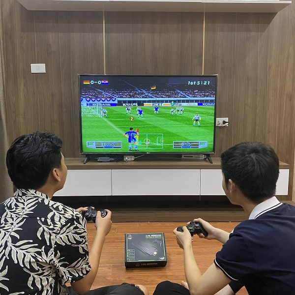 Máy Chơi Game Stick 4k 10.000 trò game mới tải thêm, máy chơi game cầm tay không dây 2.4G Cho PS1/GBA - BH 1 năm