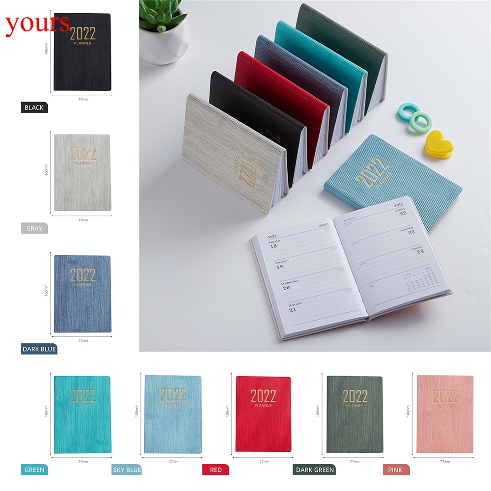 Sổ tay ghi chú 365 ngày A7 2022 bản tiếng Anh