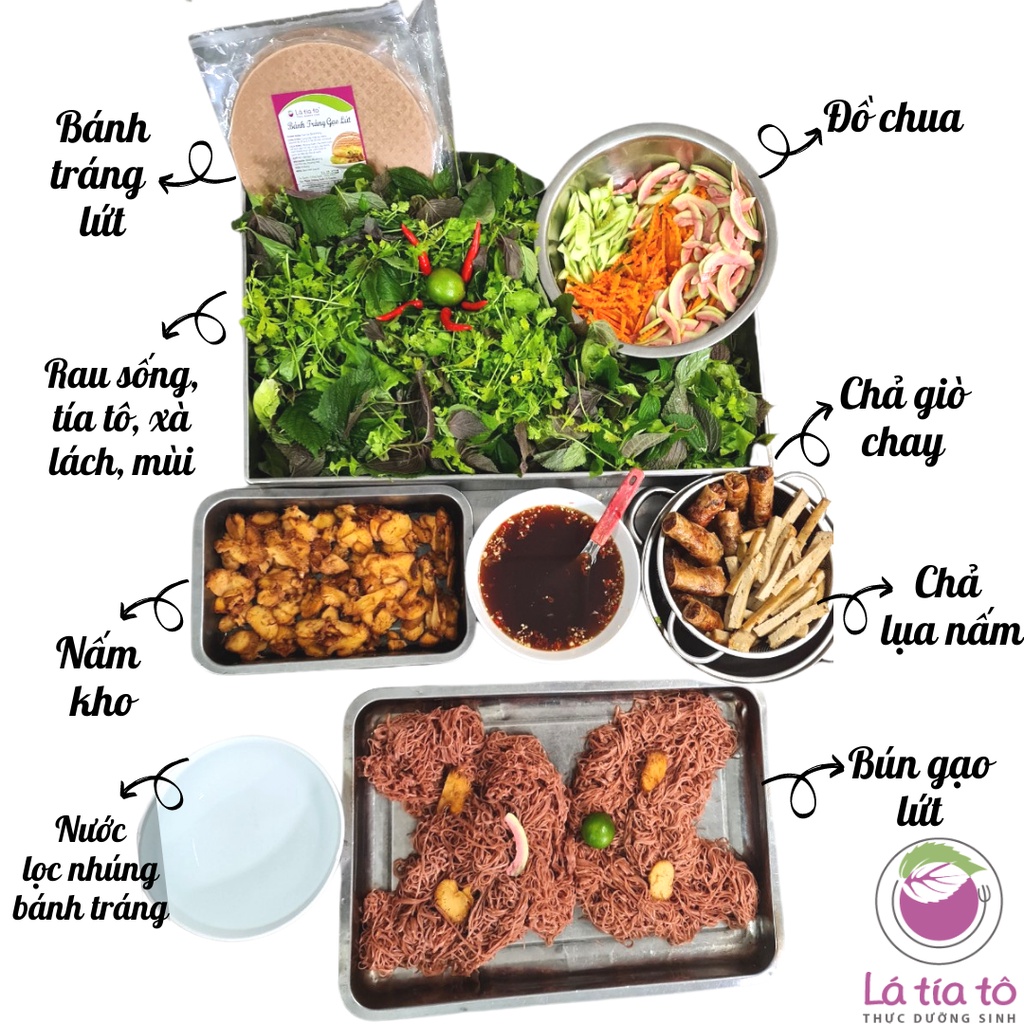 BÁNH TRÁNG GẠO LỨT 400gr - LÁ TÍA TÔ